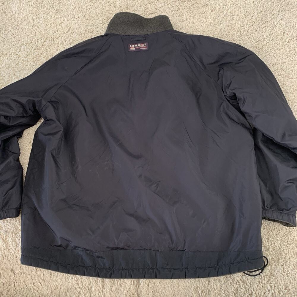 Vintage Abercrombie & Fitch Pullover Jacket Mens Large Fleece Lined Reversible - Picture 6 of 11